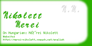 nikolett merei business card